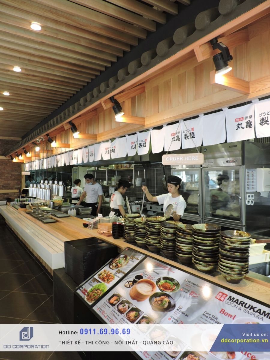 công trình nhà hàng marukame udon thảo điền